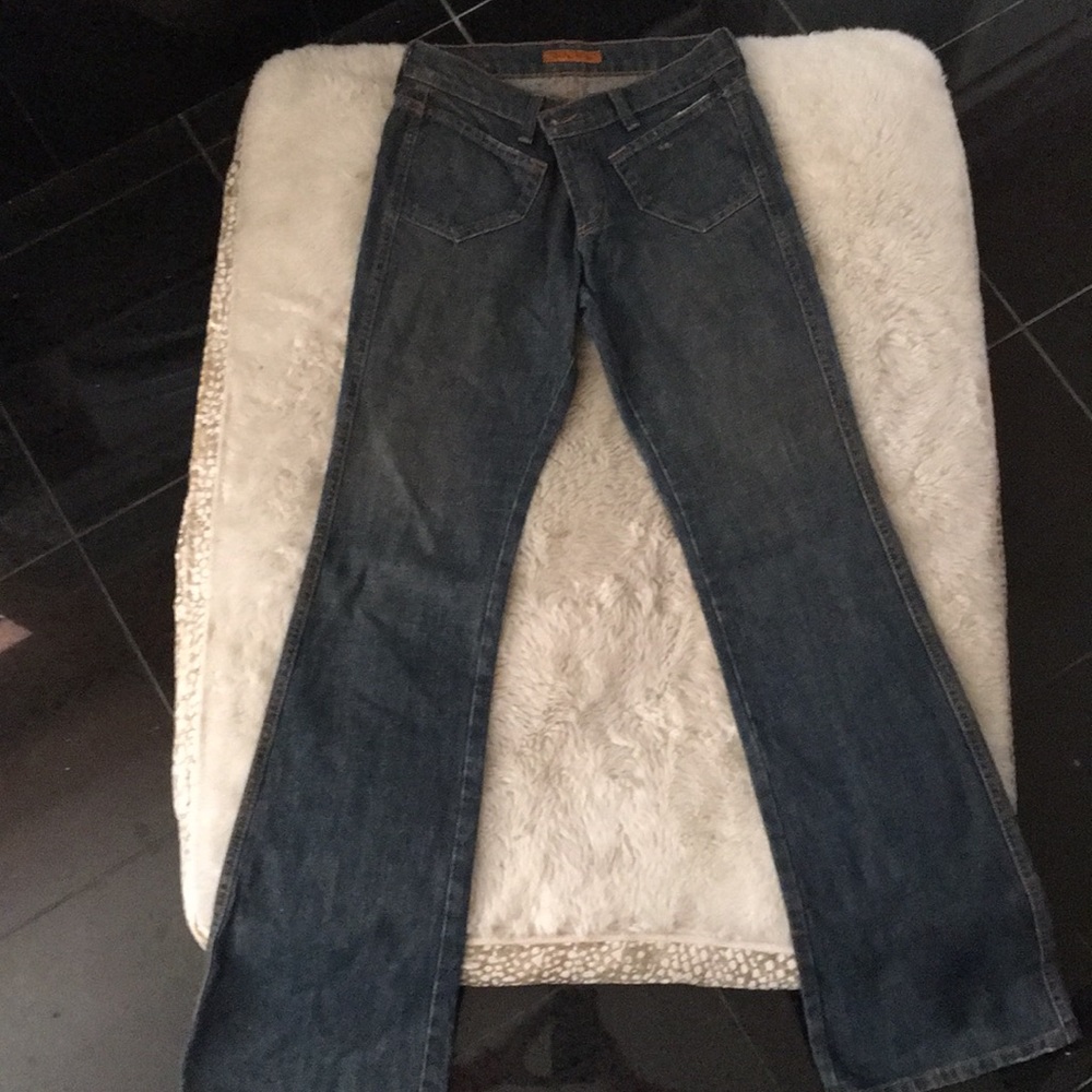Dark denim jeans